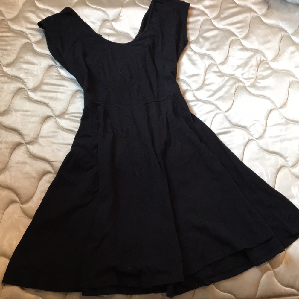 Black skater skirt dress